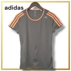 良品 アディダス 高機能 ランニング Tシャツ 吸汗速乾性 トレーニング グレー