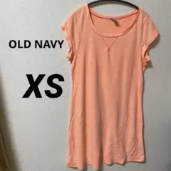 ❤️OLD NAVY レディースオレンジ 半袖チュニックトップス無地 XSサイズ