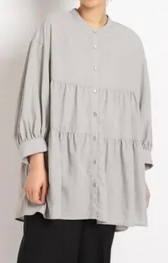 grove グローブ ティアードチュニックブラウス LL WEB限定サイズ