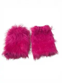 ピンク ファー レッグウォーマー
