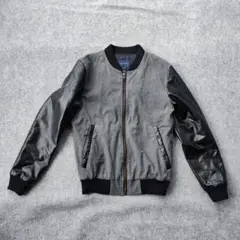 ZARA MAN ボンバージャケット グレー/ブラック