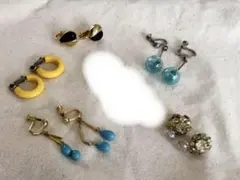 レトロイヤリング　5点セット　ヴィンテージ　アクセサリー　まとめ売りのサムネイル