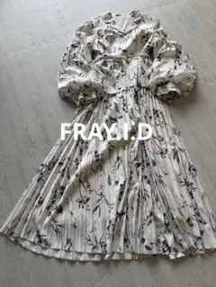 snidelフラワープリント プリーツ ロングワンピース