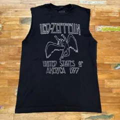 レッドツェッペリン 1977ツアー バンドTシャツ カットオフ ノースリーブ Mのサムネイル