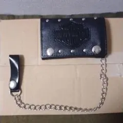 00s90sハーレーダビッドソン　トラッカーウォレット　USA製　3つ折り財布