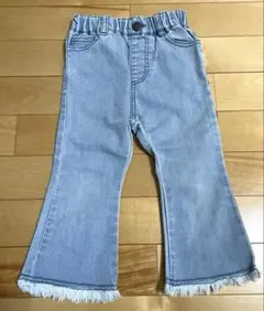 子供服 プティマイン ボトムス デニム フレア パンツ ズボン