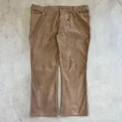 ブラウン コーデュロイ ストレートパンツ