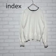 index インデックス バイカラー ニット プルオーバー ホワイトのサムネイル