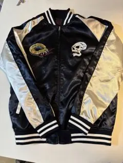 希少 別珍 スカジャン 蛇 刺繍 ブルゾン ジャケット M ブラック 東洋エンタープライズ - 東洋エンタープライズ 別珍 髑髏蛇