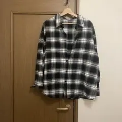 チェック柄フランネル長袖シャツ