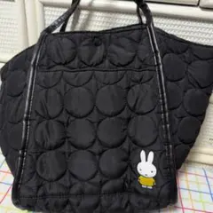 miffy キルティング トートバッグ 黒