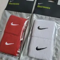 NIKE WRISTBANDS リストバンド レッド ホワイト 2個セット