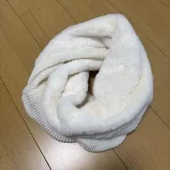 新品✨️秋冬 レディーススヌード マフラー ネックウォーマー 白