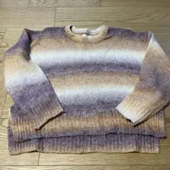 URBAN RESEARCH ITEMS ニットセーター オレンジ系 ボーダー