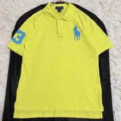 【未使用級✨】ポロラルフローレン ポロシャツ ビッグポニー ナンバリング 黄M