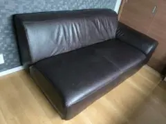 IDC大塚家具 本革レザー 2人掛けソファ