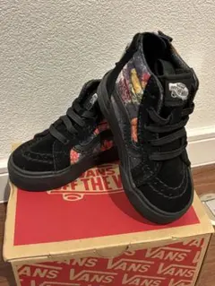 VANS ブラック/フラワー ベビーサイズ