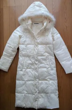 エティーク☆ETIQUE☆ファーフード付きロングダウンコートシャンパンゴールド