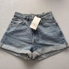 ZARA ライトブルー ショートパンツ 36 新品未使用タグ付き