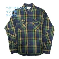 美品！Alcarza ヘビーフランネル チェックシャツ XL 裏起毛　インド製