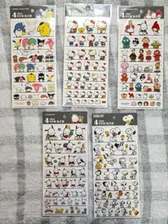 値下げ中　サンリオ ピーナッツ 4サイズステッカー 5枚セット