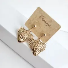 未使用 骸骨 羽根 スター スカル ウィング イヤリング アクセサリー