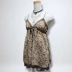 y2k グランジ ヒョウ柄 キャミソール レオパード 平成ギャル archive