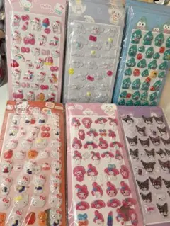 6枚セット　ボンボンシール　硬いシール♡