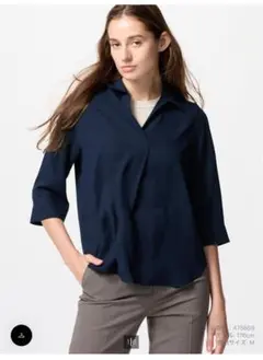 UNIQLO レーヨンスキッパーブラウス 7分袖