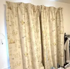 植物柄カーテン 約100×150cm 2枚セット