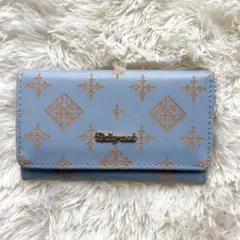 美品 Daily russet デイリーラシット キーケース ブルー モノグラム