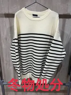 大きいサイズ　ボーダーニット　冬物処分