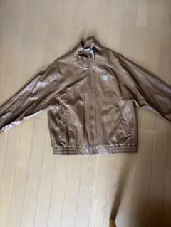 adidas フェイクレザー ジャケット ブラウンのサムネイル