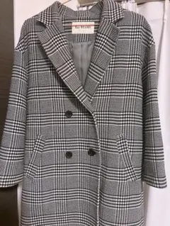 Ray BEAMS チェック柄 ロングコート