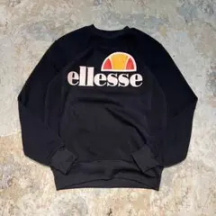 00s ellesse c-boyサンフェードブラックスウェットトレーナー　37