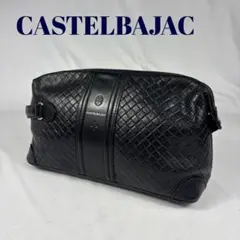 CASTELBAJAC エポス メッシュ セカンドバッグ レザー 本革 黒