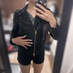 IENA ライダースジャケット　ブラック