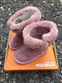 MikiHouse HOT BISCUITS ピンク ブーツ 15cm