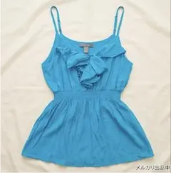 FOREVER 21 フリルキャミソールワンピース ターコイズ M おまけ付きのサムネイル
