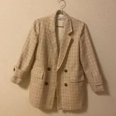 チェック ジャケット レディース