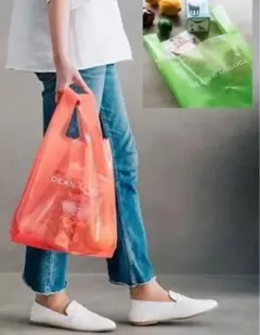 【限定】ディーン&デルーカ　ショッピングバッグEVA コーラル　国内正規品