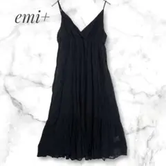 ◆未使用◆ emi+ ワッシャー キャミワンピース ブラック F