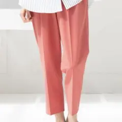 ◆ GLOBAL WORK ウツクシルエット ツータック テーパードパンツ L