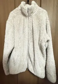 ボアジャケット フリースジャケット LL ベージュ アイボリー アウター 上着