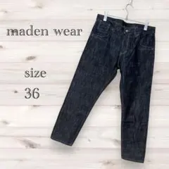 Noen ノエン ブラックデニムパンツ ヴィンテージ加工 ワイド 黒 M 