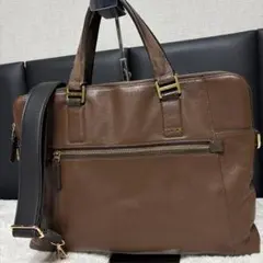 2604-240｜トゥミ 2WAYビジネスバッグ レザー ブラウン - メルカリ