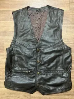 Archive Leather Vest 本革 レザーベスト ブラウン 54 - メルカリ