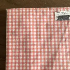 check&stripe コットンパピエスチェック　サーモンピンク　2m