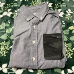 GLOBAL WORK グレー 長袖ネルシャツ S