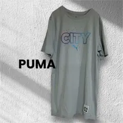 【お買得】PUMA × マンチェスターシティ Tシャツ Sサイズ グレー 完売品